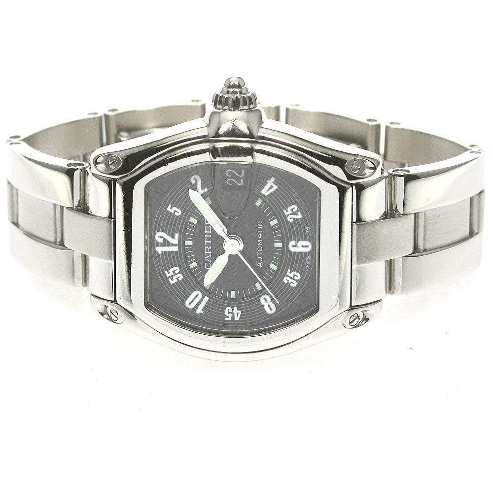 CARTIER Roadster LM W62004V3 Date Black Dial Automatic Men's Watch_847508