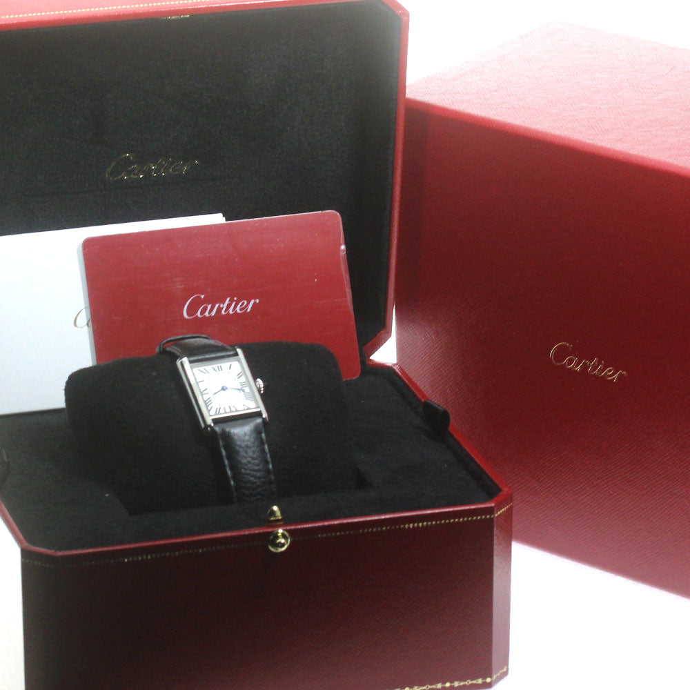 CARTIER tank mast SM WSTA0042 Silver Dial Quartz Ladies Watch_847546