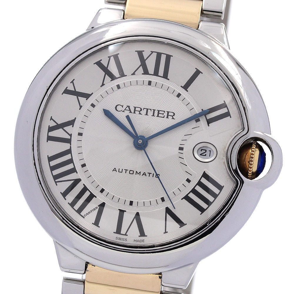 CARTIER Baron blue 2 tone Silver Dial Automatic Men's Watch_847564