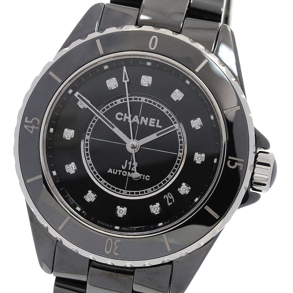 CHANEL J12 H5702 Black ceramic 38MM 12P diamond Automatic Men's Watch_847586