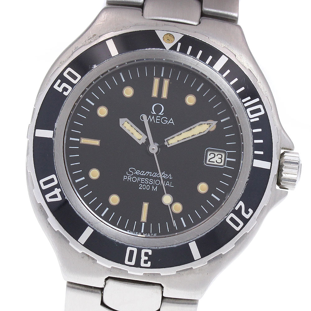 OMEGA Seamaster200m Date Black Dial Quartz Men's Watch_847672