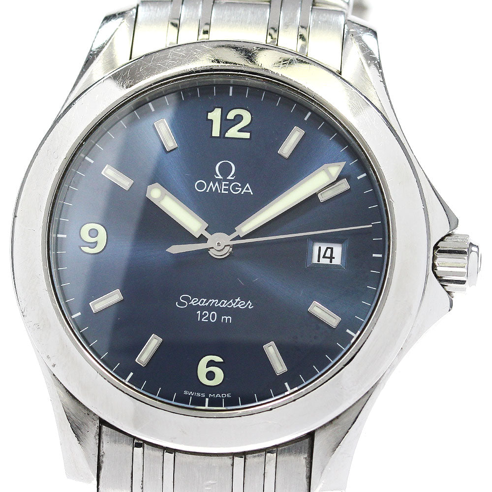 OMEGA Seamaster120 2511.83 Date Navy Dial Quartz Men's Watch_847675