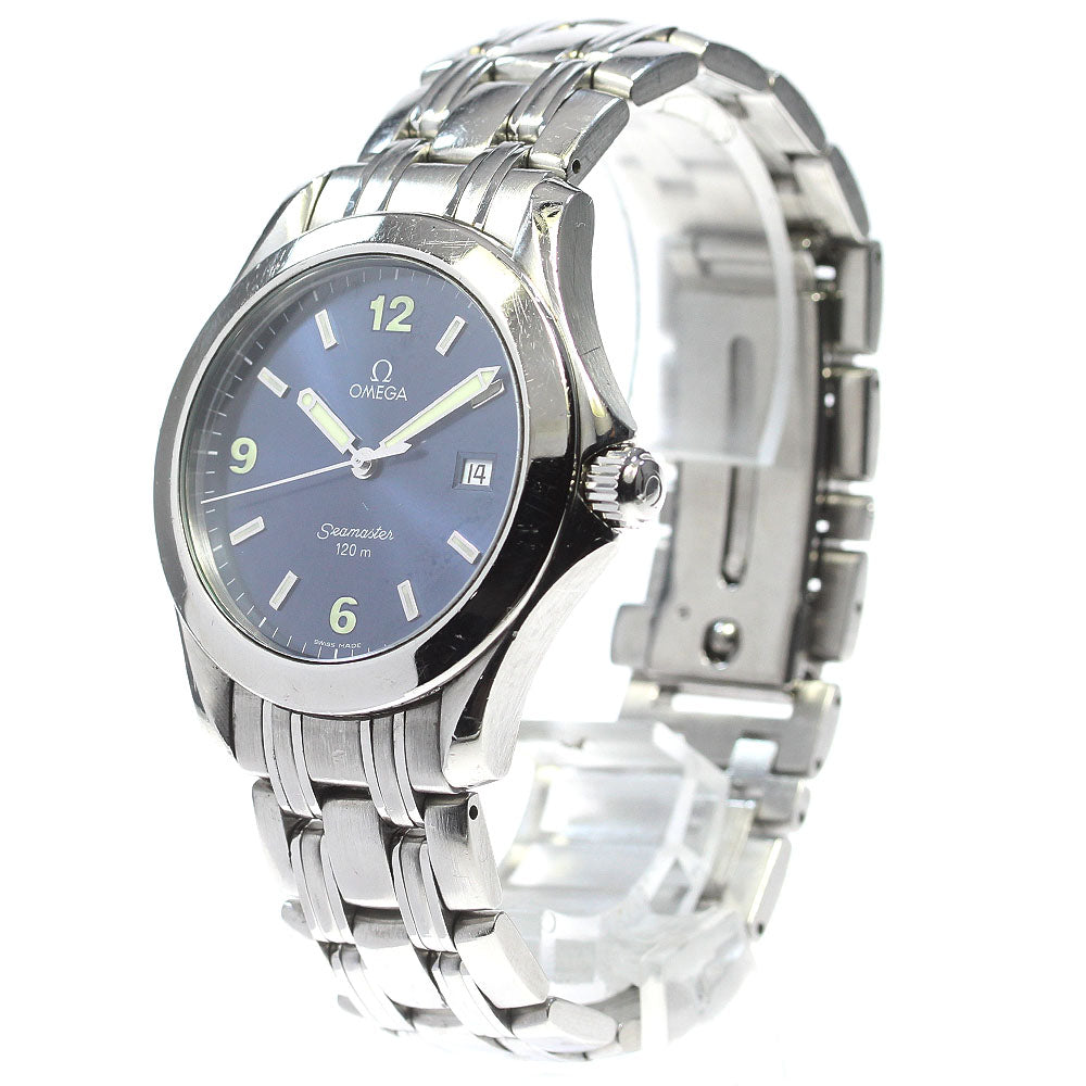 OMEGA Seamaster120 2511.83 Date Navy Dial Quartz Men's Watch_847675