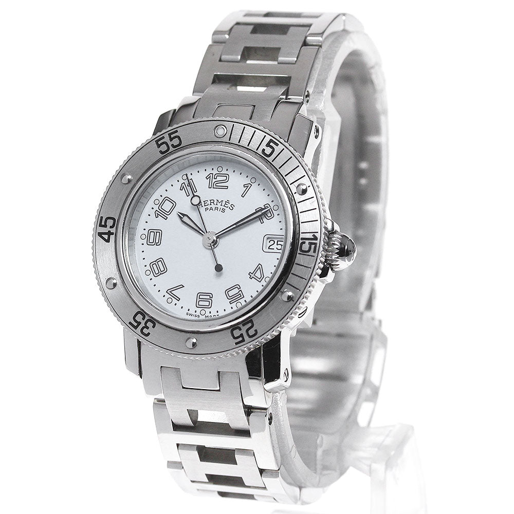 HERMES Clipper diver CL5.210 Date white Dial Quartz Ladies Watch_847710