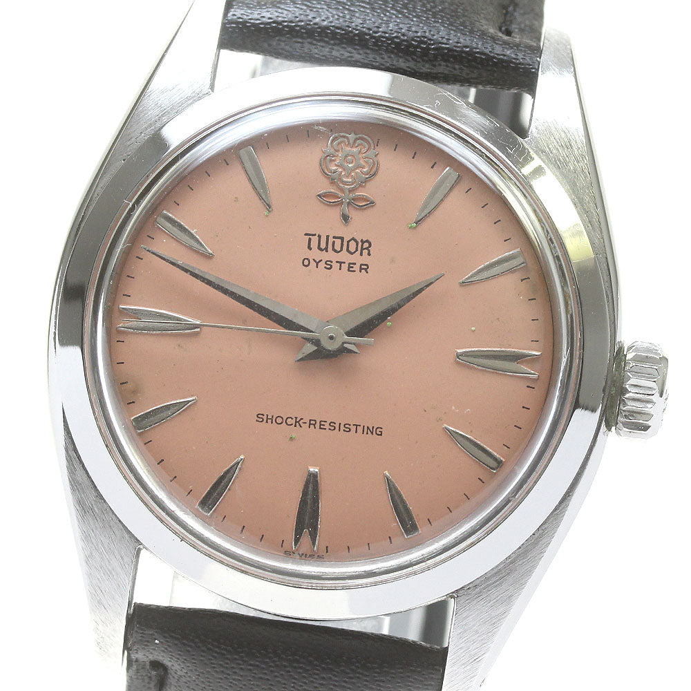 TUDOR Oyster No Cal. pink Dial Hand Winding Men's Watch_847712