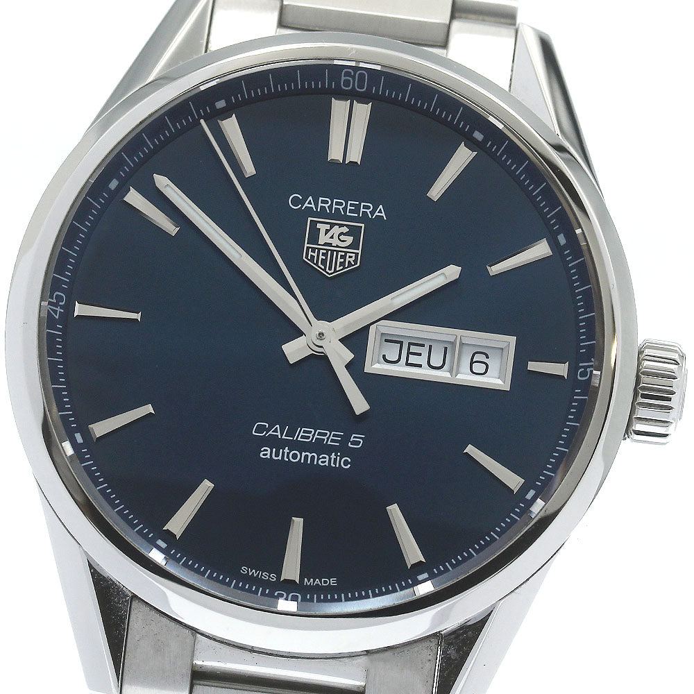 TAG HEUER Carrera Caliber 5 WAR201E Day Date Navy Dial Automatic Men's_847770