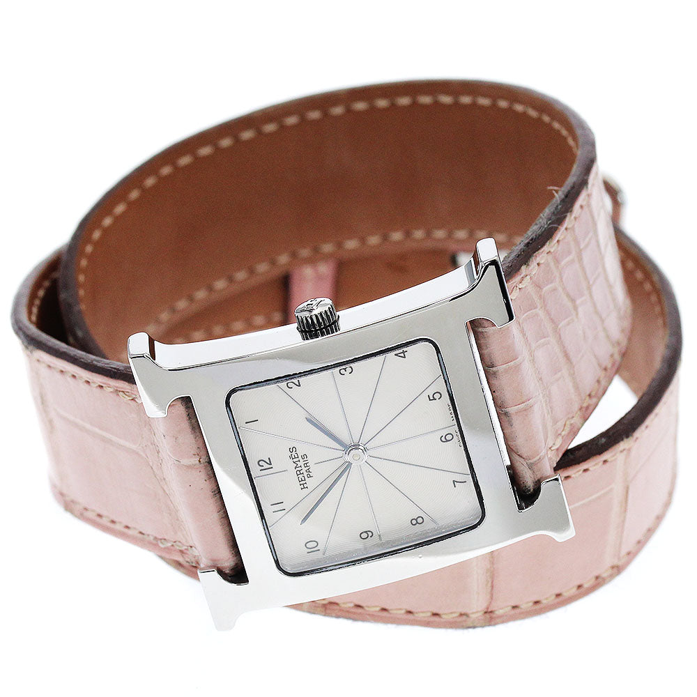 HERMES H watch HH1.510 Double Tour beige Dial Quartz Boy's Watch_847804
