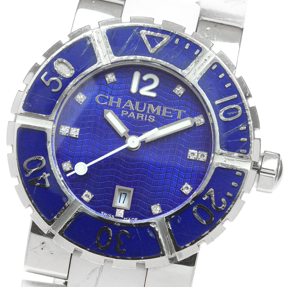 Chaumet Class one W1722Y-33Z Date blue Dial Quartz Ladies Watch_847816