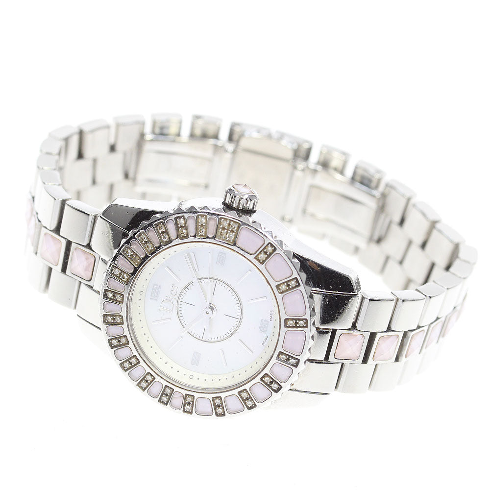 Christian Dior crystal CD112111 Diamond Bezel White shell Dial Quartz Ladies Watch_847825