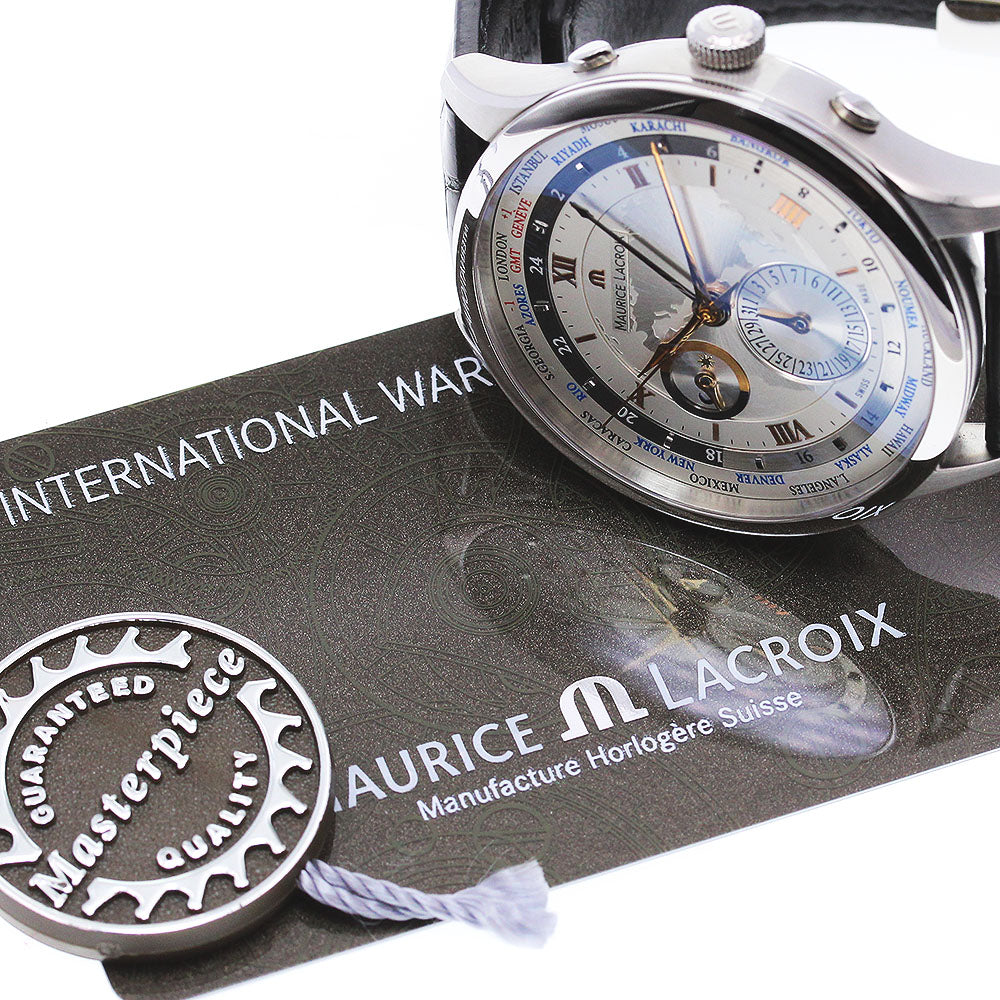 MAURICE LACROIX Masterpiece world timer MP6008 GMT Silver Dial Automatic Men's Watch_847914