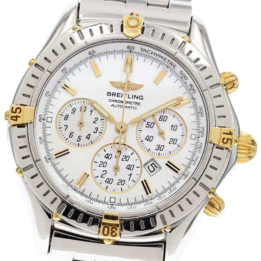 BREITLING Shadow flyback B35312 Chronograph White shell Dial Automatic Men's Watch_847924