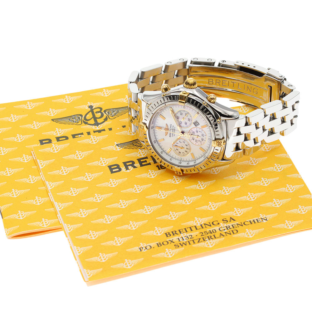 BREITLING Shadow flyback B35312 Chronograph White shell Dial Automatic Men's Watch_847924