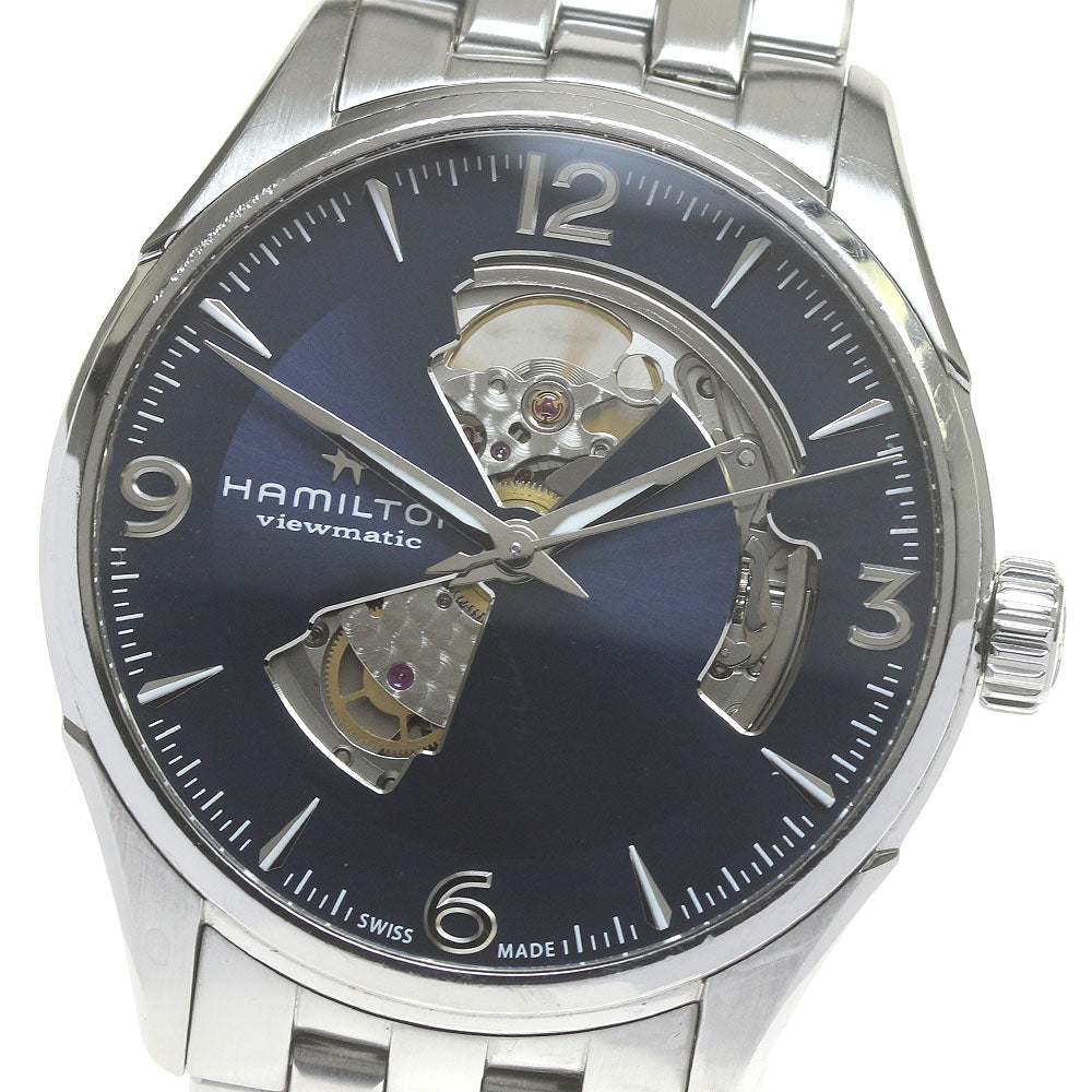 HAMILTON Jazzmaster Viewmatic H327050 Open heart Navy Dial Auto Men's_847953