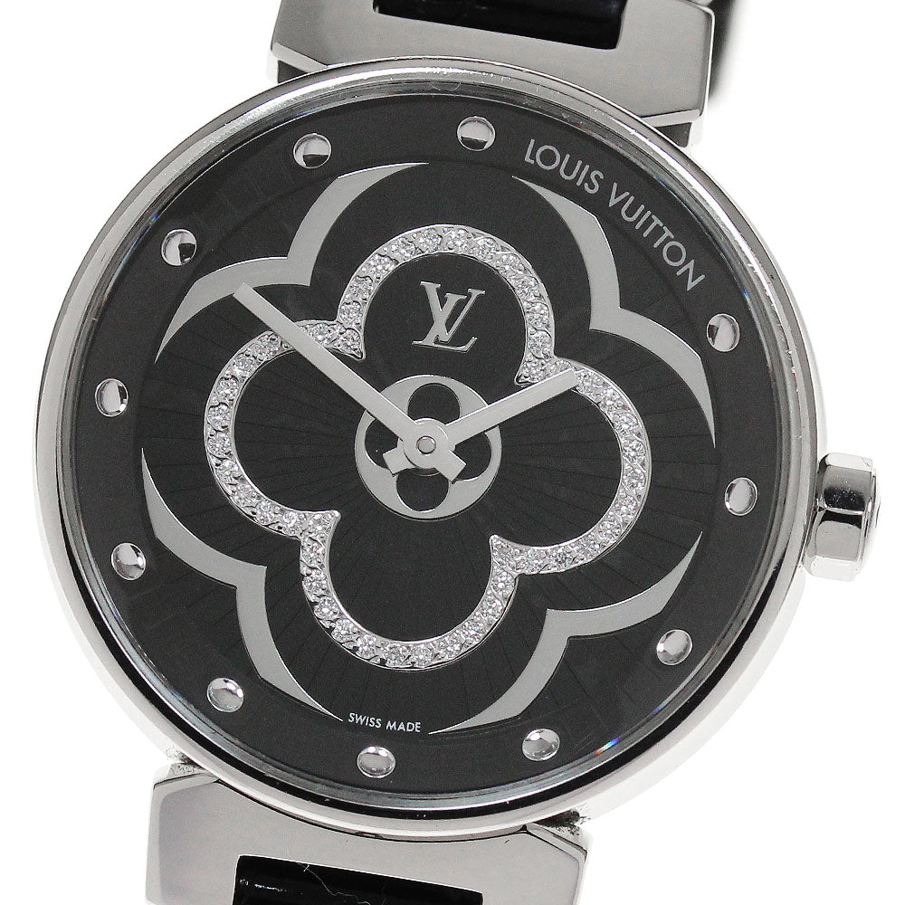 LOUIS VUITTON Tambour Moon Divine PM QA018 diamond black Dial Quartz Ladies Watch_847959