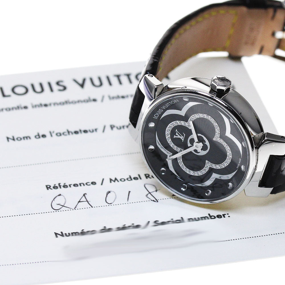 LOUIS VUITTON Tambour Moon Divine PM QA018 diamond black Dial Quartz Ladies Watch_847959