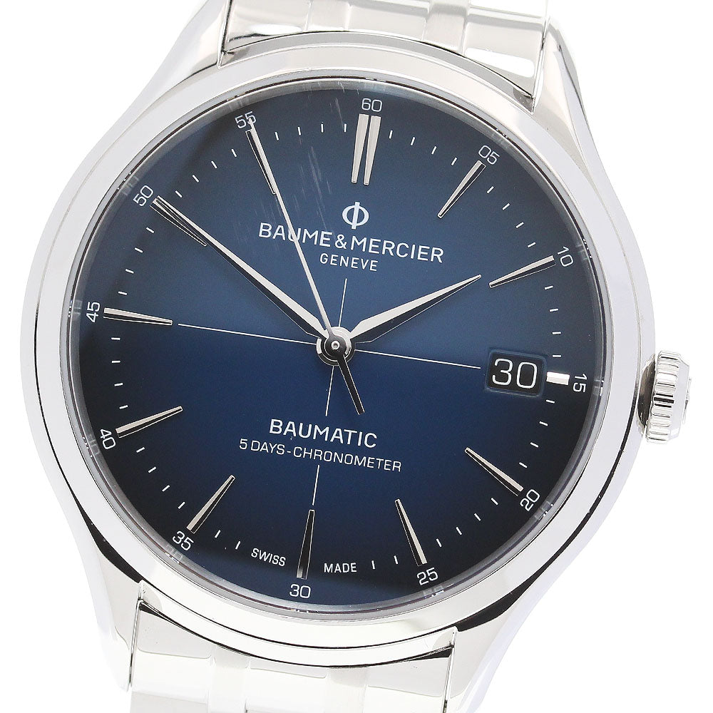 Baume & Mercier Clifton Bomatic MOA10468 Date blue Dial Automatic Men's_847989