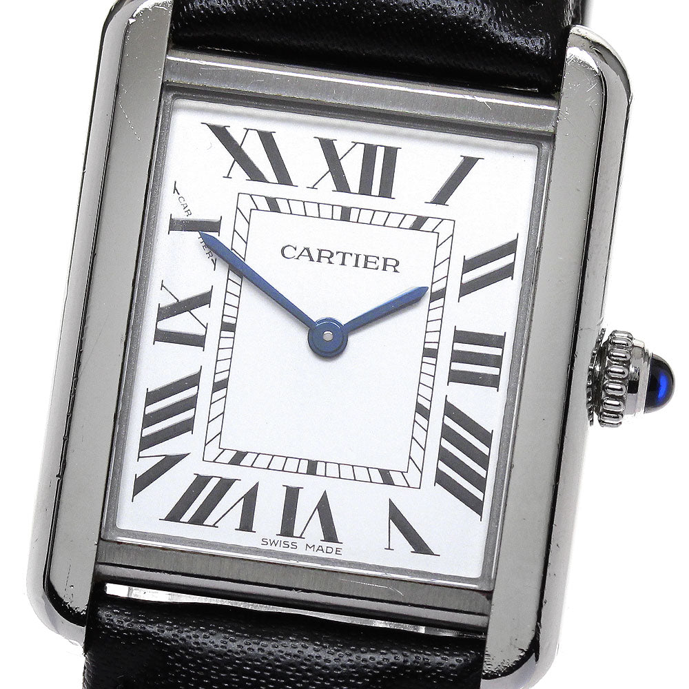 CARTIER Tank solo SM WSTA0030 Silver Dial Quartz Ladies Watch_847993