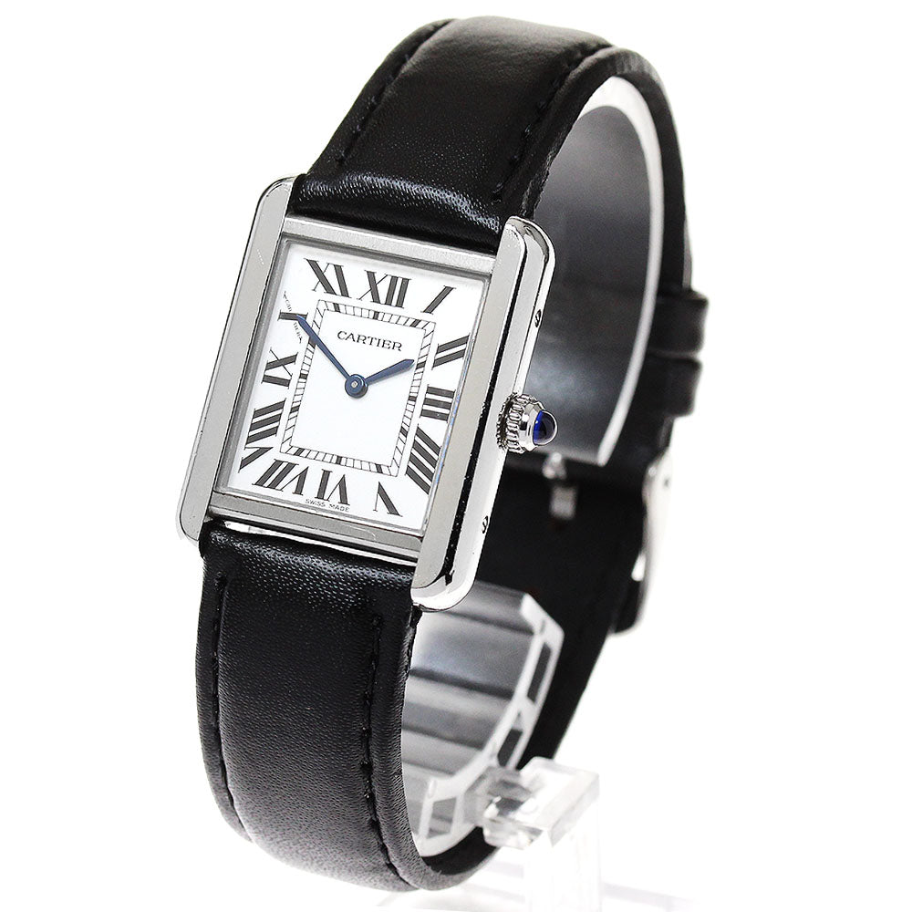 CARTIER Tank solo SM WSTA0030 Silver Dial Quartz Ladies Watch_847993