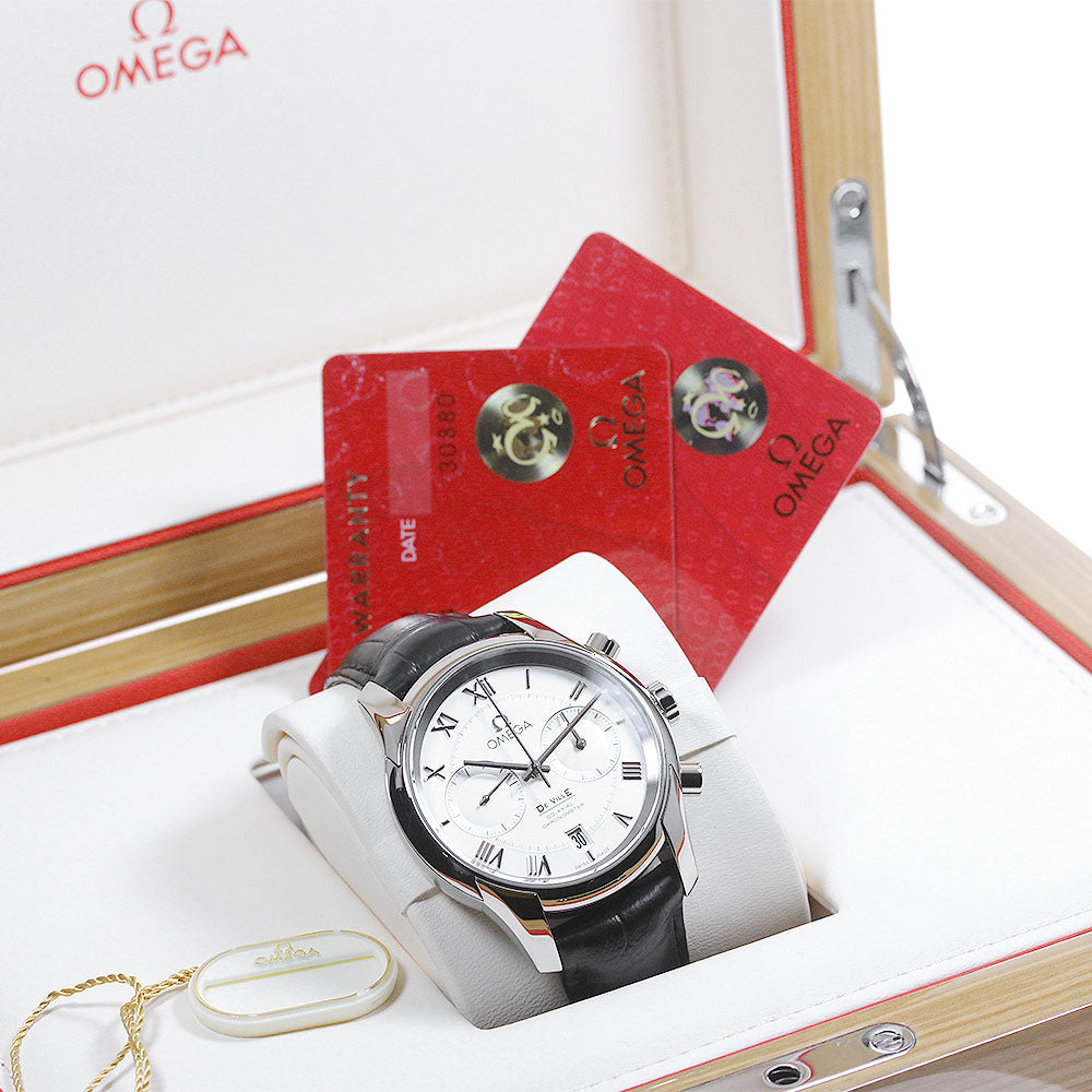 OMEGA De Ville Hour Vision 431.13.42.51.02.001 Chronograph Silver Dial Automatic Men's Watch_848005