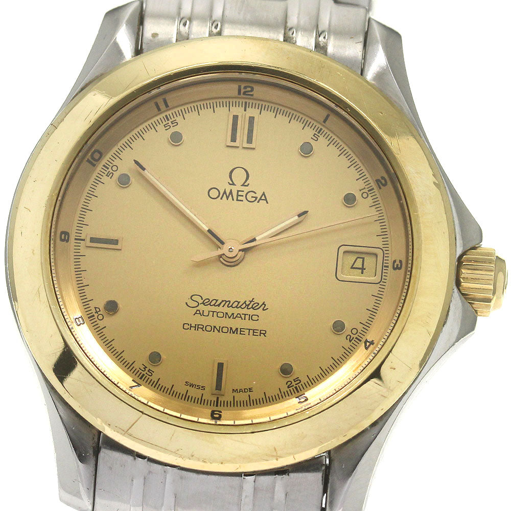OMEGA Seamaster120 2401.10 YG bezel Gold Dial Automatic Men's Watch_848008
