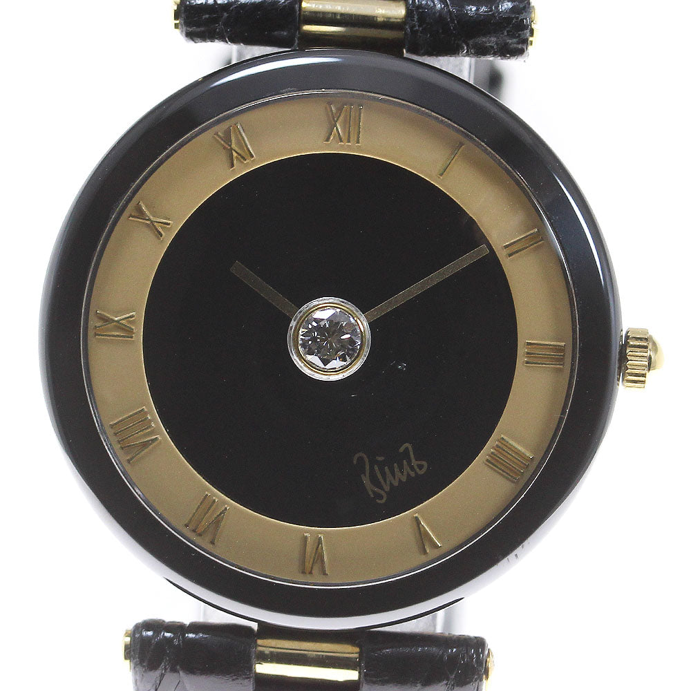 BUNZ 7701000/025 K12 1P Diamond Gold / Silver Dial Quartz Ladies Watch_848057