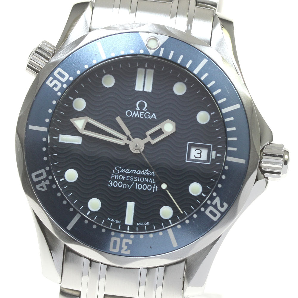 OMEGA Seamaster300 Professional 2561.80 Date Navy Dial Quartz Boy's Watch_848091
