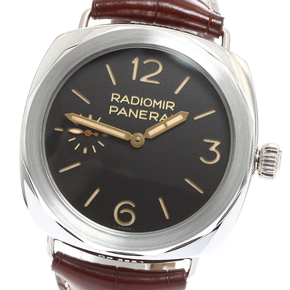 PANERAI Radiomir Platino PAM00521 Limited to 100 pieces black Dial Hand Winding Men's Watch_848105