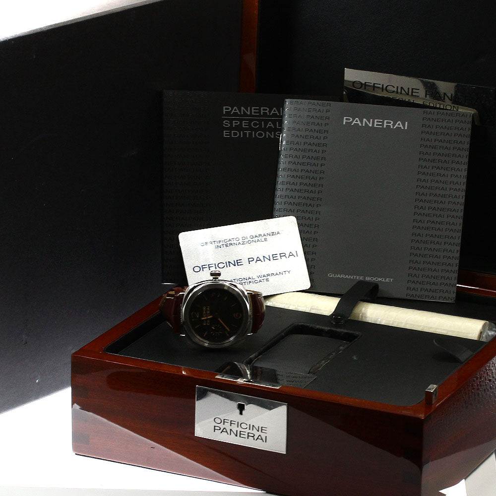 PANERAI Radiomir Platino PAM00521 Limited to 100 pieces black Dial Hand Winding Men's Watch_848105
