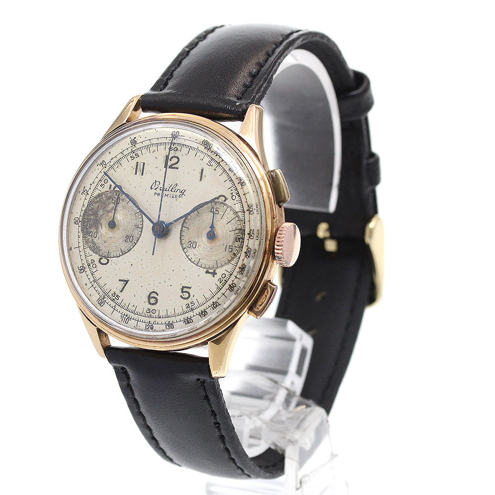 BREITLING Premiere 760 K18PG Vintage Silver Dial Hand Winding Men's Watch_848473