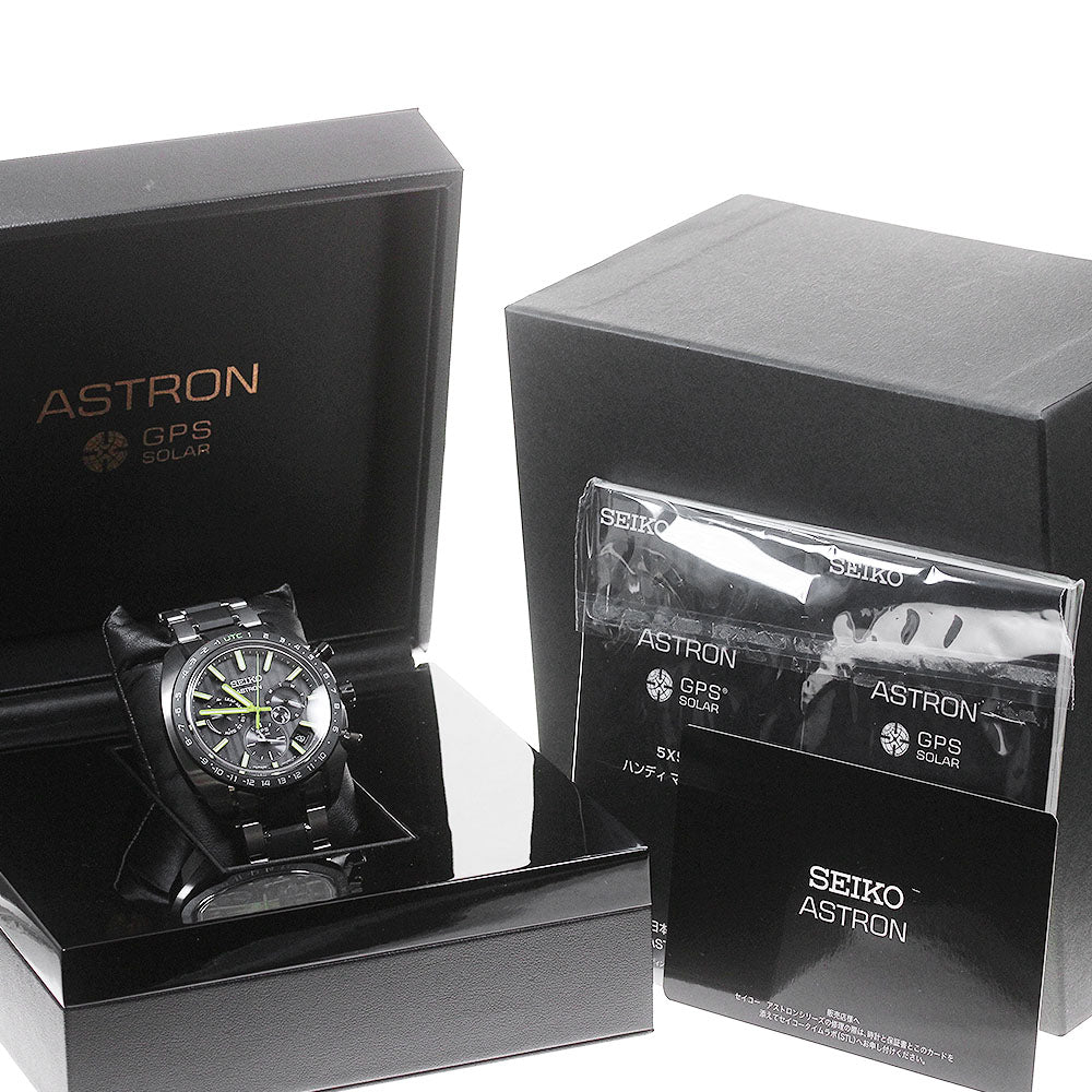 SEIKO Astron SBXC087/5X53-0BF0 black Dial Solar Powered Radio Men's Watch_848476