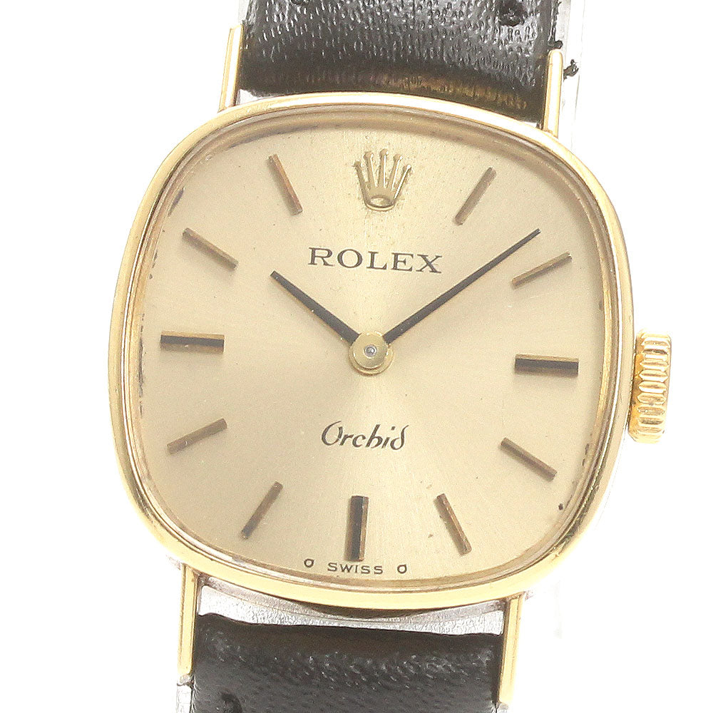 ROLEX Orchid 2672 K18YG Cal.1400 gold Dial Hand Winding Ladies Watch_848479