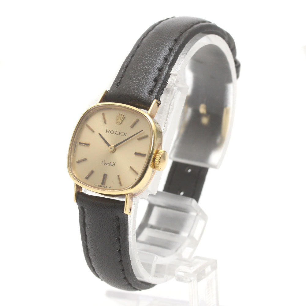 ROLEX Orchid 2672 K18YG Cal.1400 gold Dial Hand Winding Ladies Watch_848479
