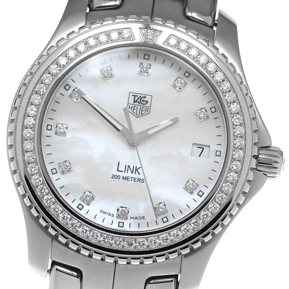 TAG HEUER Link WJ111B Date White shell Dial Quartz Men's Watch_848495