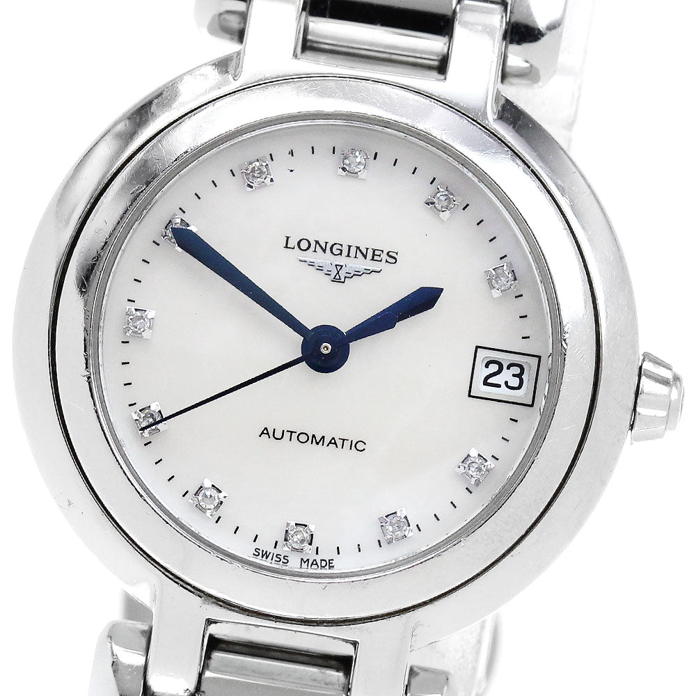 LONGINES Primalna L8.111.4 Date 11P diamond White shell Dial Automatic Ladies Watch_848516