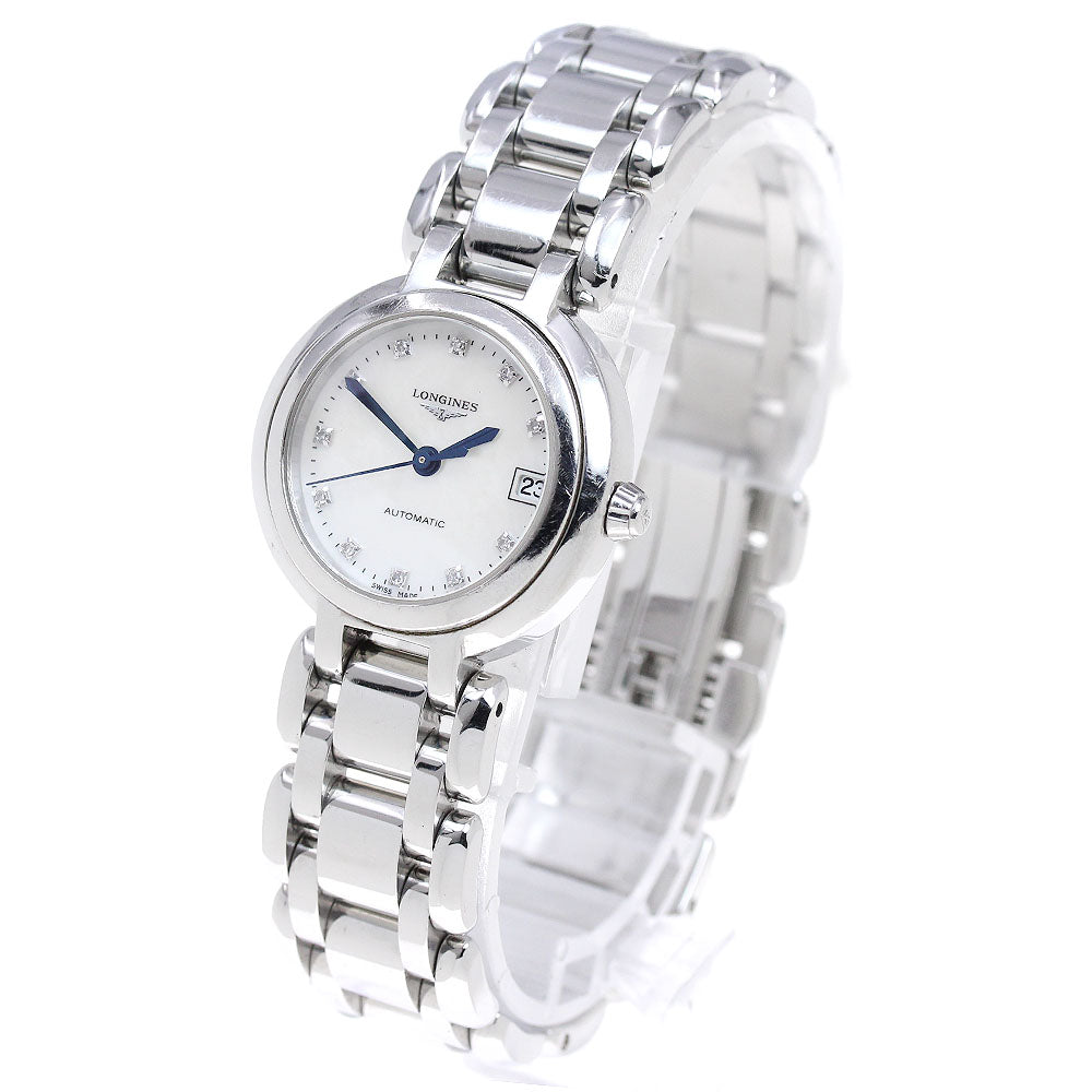 LONGINES Primalna L8.111.4 Date 11P diamond White shell Dial Automatic Ladies Watch_848516