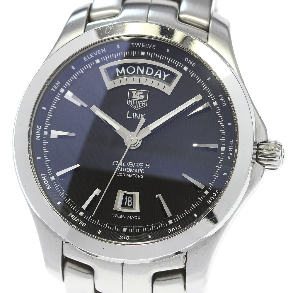 TAG HEUER Link caliber 5 WJF2010 Day date black Dial Automatic Men's_848518