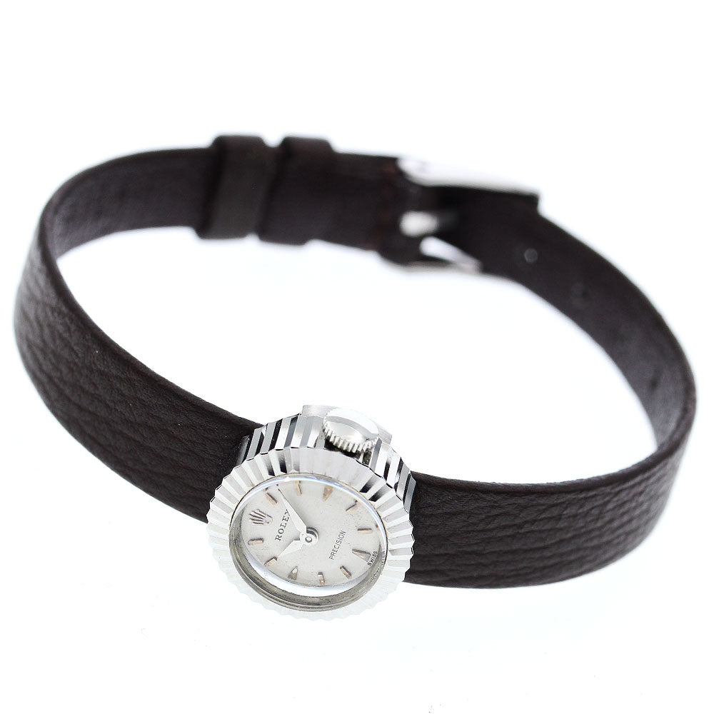 ROLEX Precision Chameleon K18WG Silver Dial Hand Winding Ladies Watch_848532