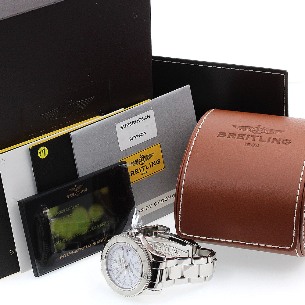 BREITLING Super Ocean II 42 A17365 Date white Dial Automatic Men's Watch_848535