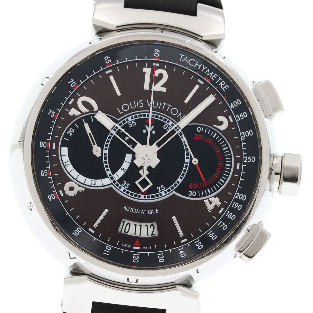 LOUIS VUITTON Tambour Voyage Q102A Chronograph Limited to 688 pieces worldwide Brown Dial Automatic Men's Watch_848576