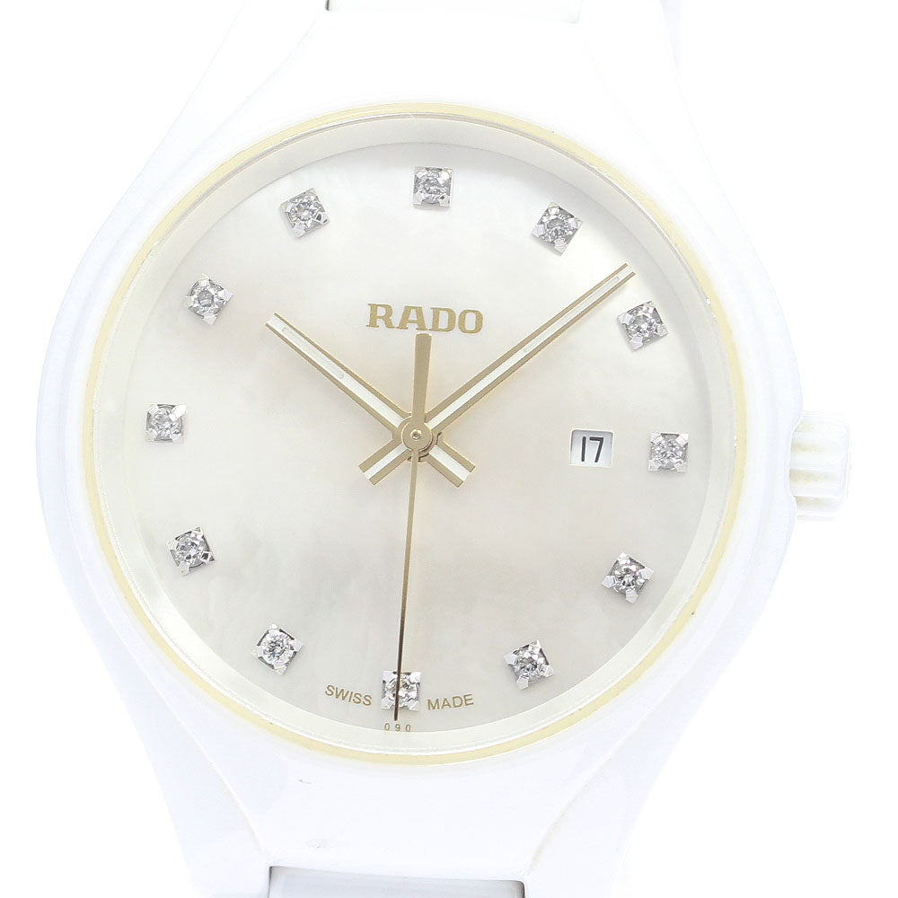 RADO True R27061902/111.0061.3 12P diamond date White shell Dial Quartz Ladies Watch_848588