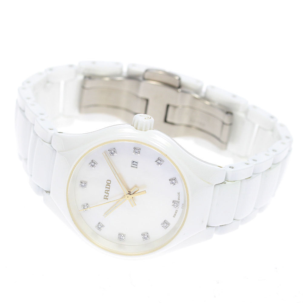RADO True R27061902/111.0061.3 12P diamond date White shell Dial Quartz Ladies Watch_848588