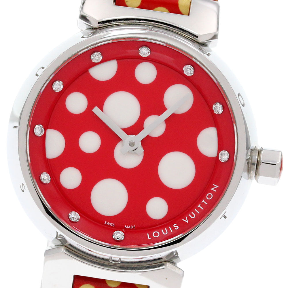 LOUIS VUITTON Tambour Yayoi Kusama model Q12M7 10P diamond Ladies Watch_848654
