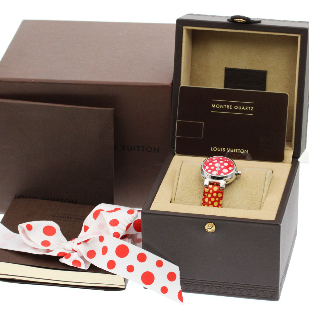 LOUIS VUITTON Tambour Yayoi Kusama model Q12M7 10P diamond Ladies Watch_848654