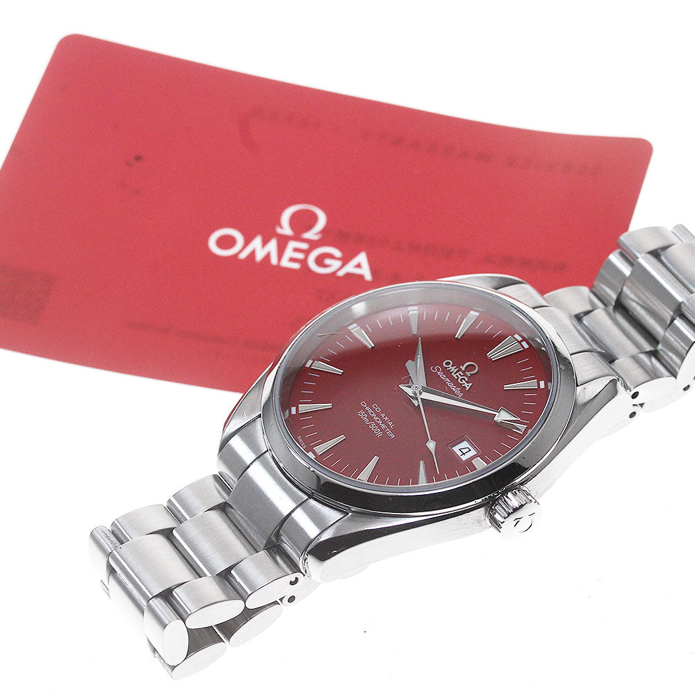 OMEGA Seamaster Aqua Terra 2503.60 Date Red Dial Automatic Men's Watch_848657