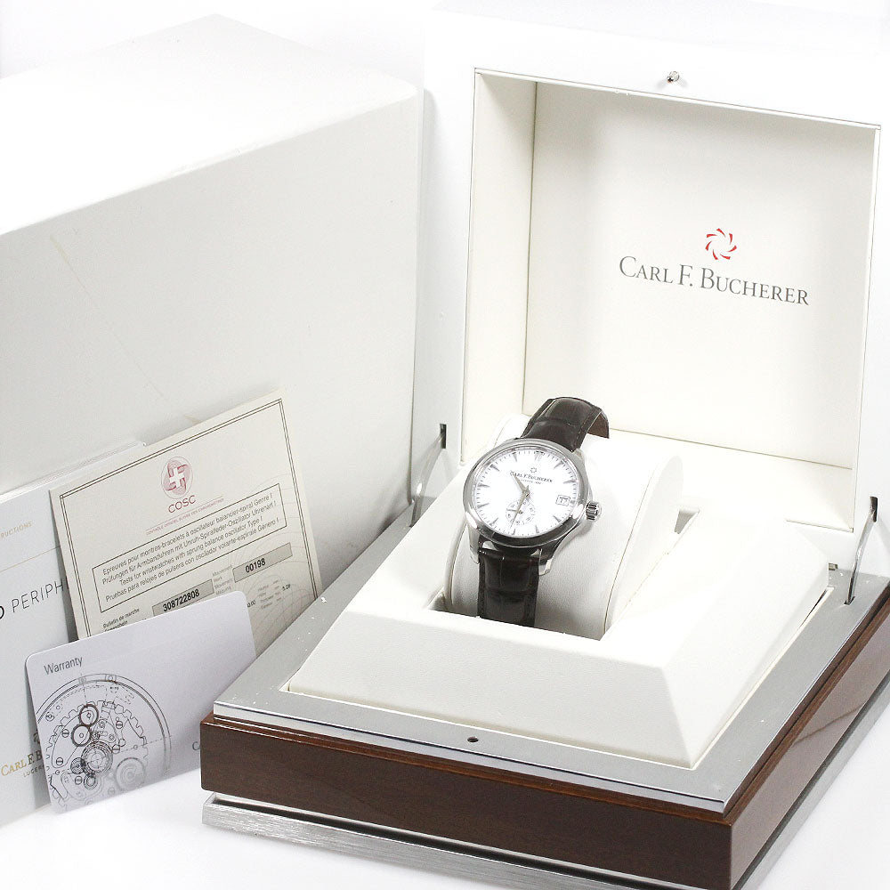 CARL F.BUCHERER Manero Peripheral 00.10917.08.23.01 Date Small Second white Dial Automatic Men's Watch_848659