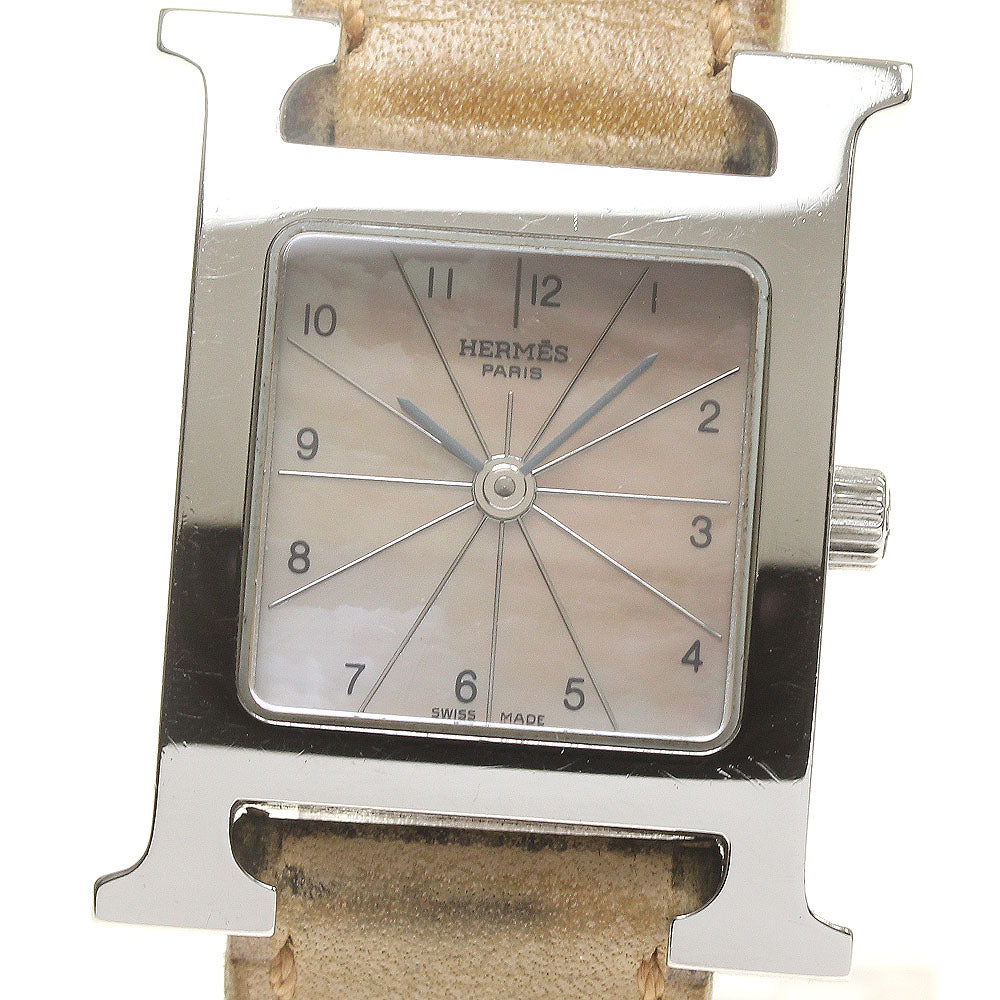 HERMES H watch HH1.210 Shell dial shell Dial Quartz Ladies Watch_848728