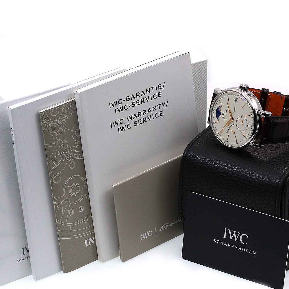 IWC SCHAFFHAUSEN Portofino IW516401 Moon phase Silver Dial Hand Winding Men's Watch_848732