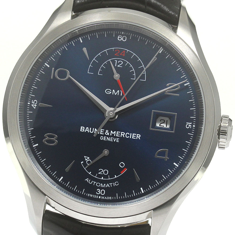 Baume & Mercier Clifton M0A10316 GMT power reserve blue Dial Automatic Men's Watch_848796