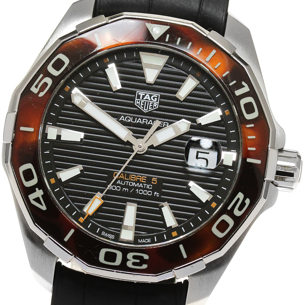 TAG HEUER Aqua racer WAY201N Caliber 5 black Dial Automatic Men's Watch_848843