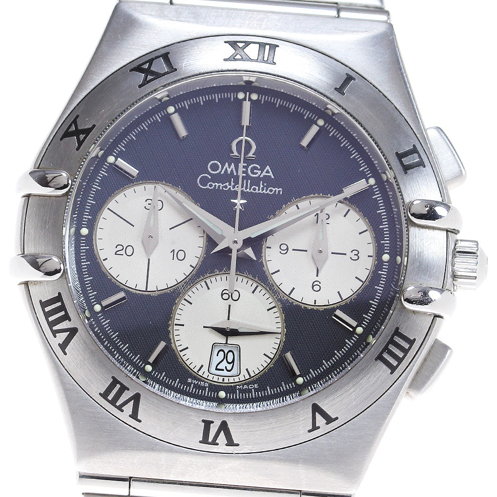 OMEGA Constellation 1542.40 Chronograph Date Navy Dial Quartz Men's Watch_848866